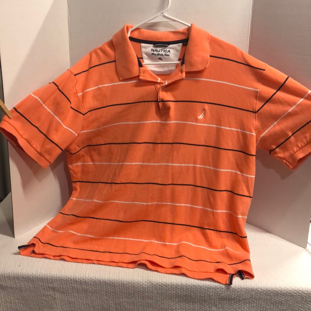 Nautica Men’s XL Polo Shirt, Coral